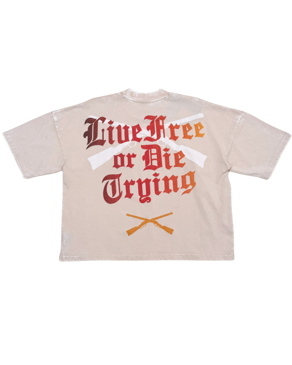 live free crop tee in bone by marvelous clothing