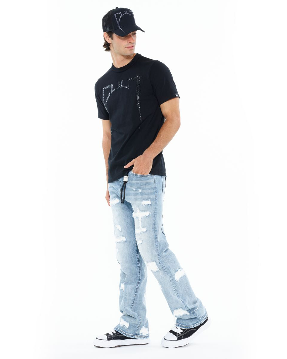 Cult of individuality metal logo tee in black