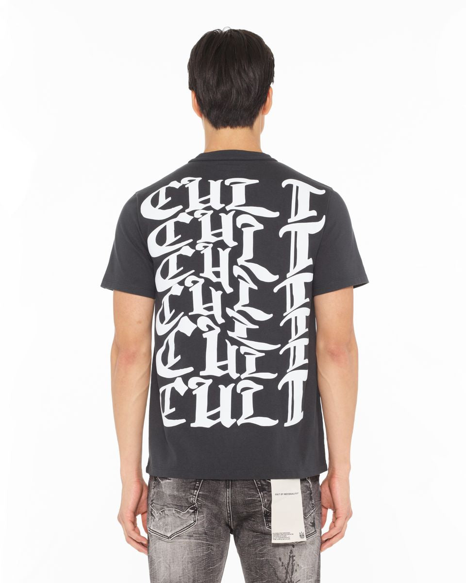 Cult of individuality old English logo tee in black