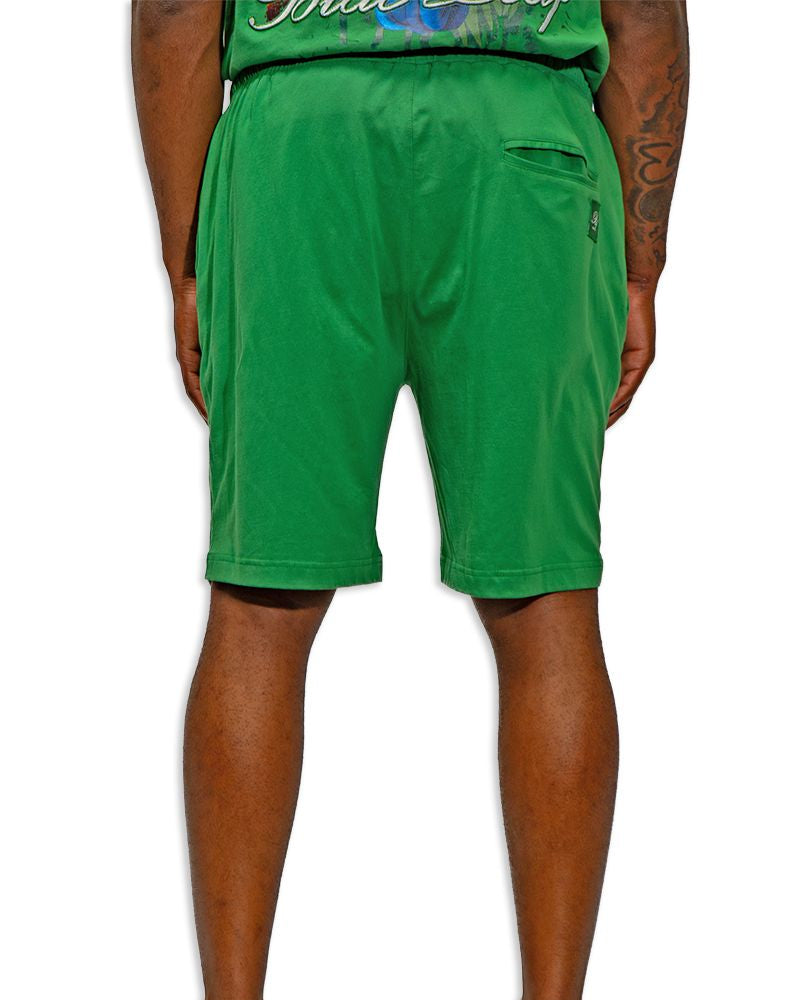Blac leaf paradise vibes knit shorts in green