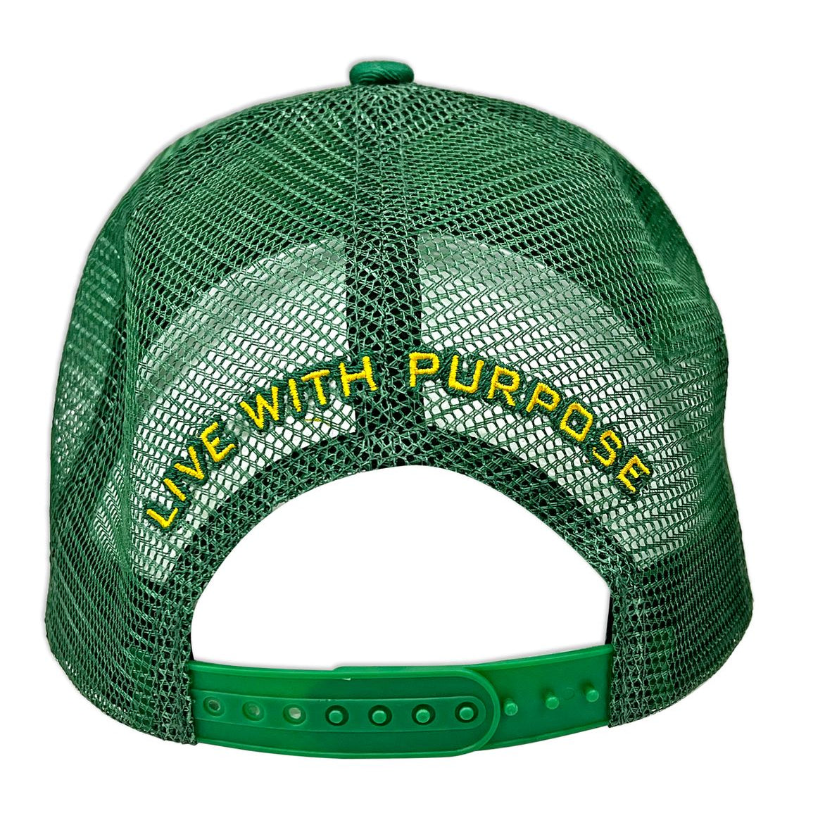 Blac leaf paradise vibes trucker hat in green