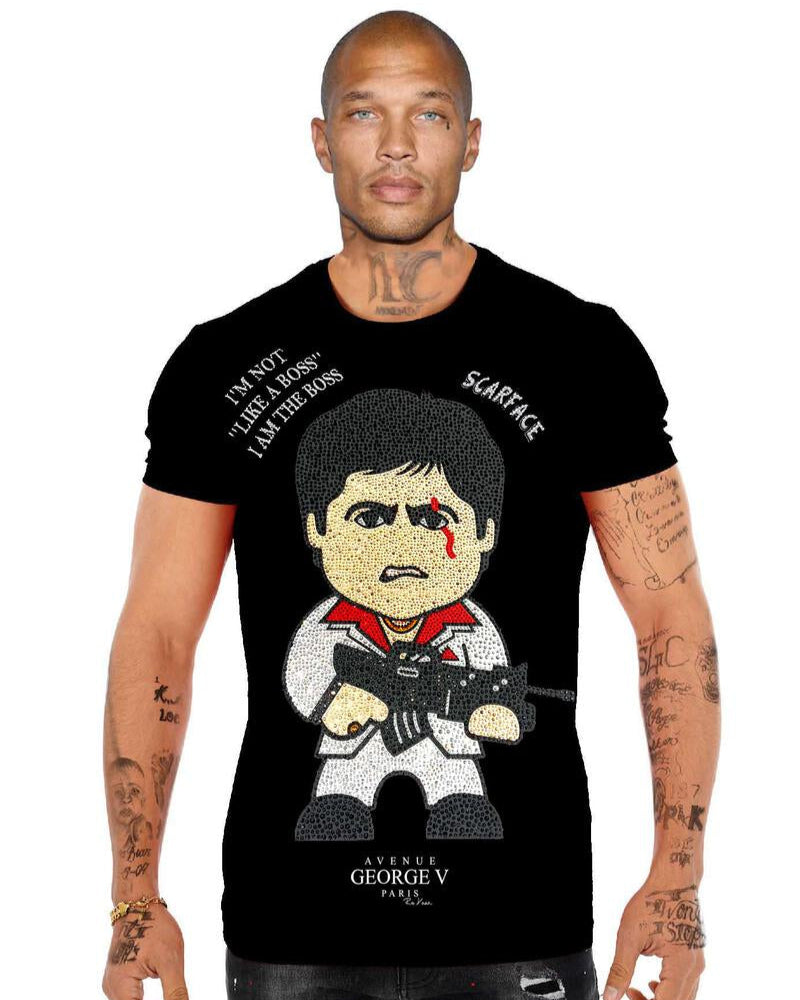 George V scarface tee in black