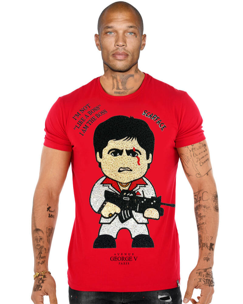 George V scarface tee in red