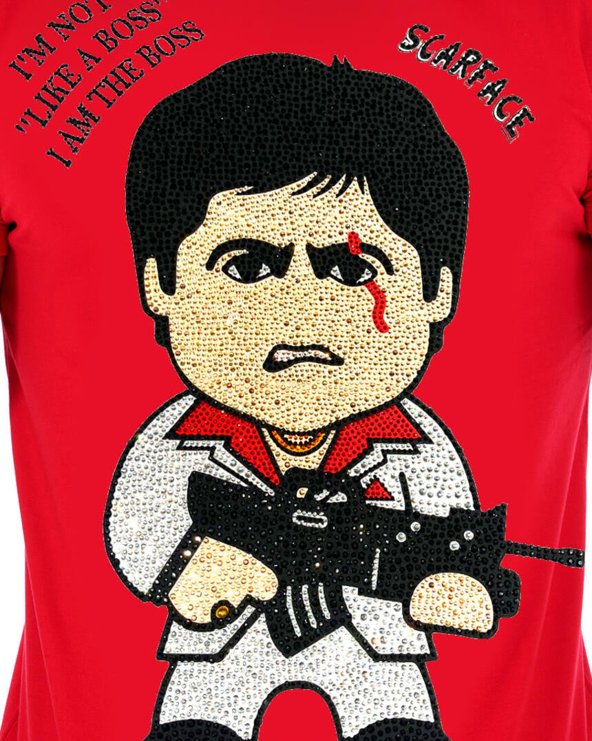 George V scarface tee in red