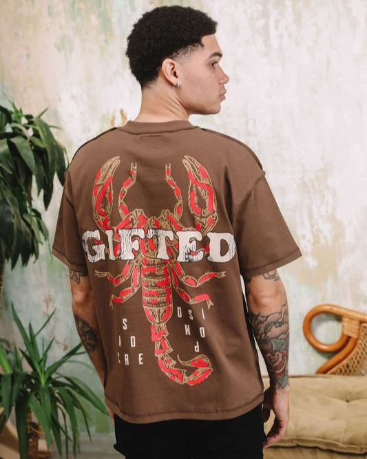 gftd la scorpion tee in brown