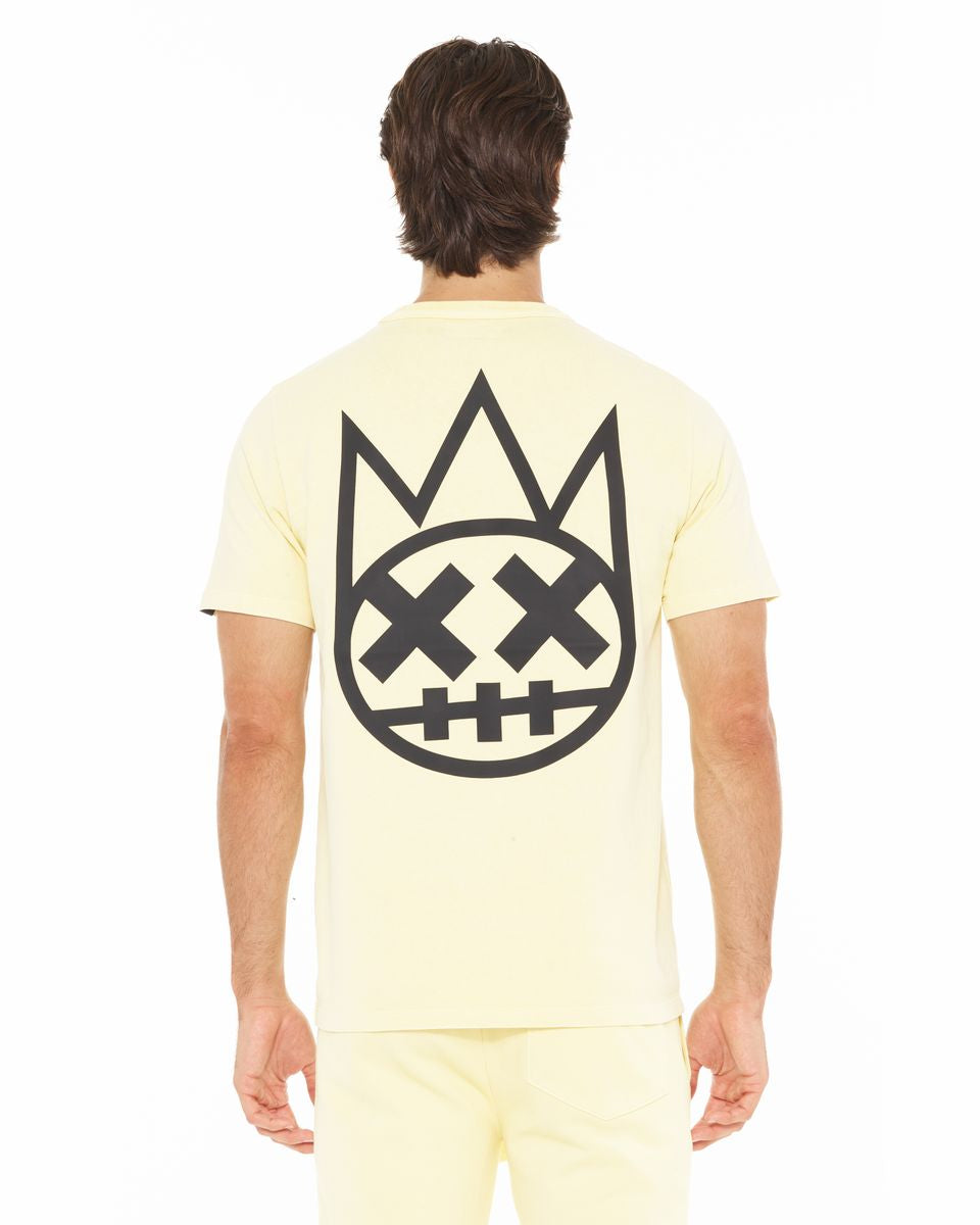 Cult of individuality shimuchan logo tee in pastel yellow