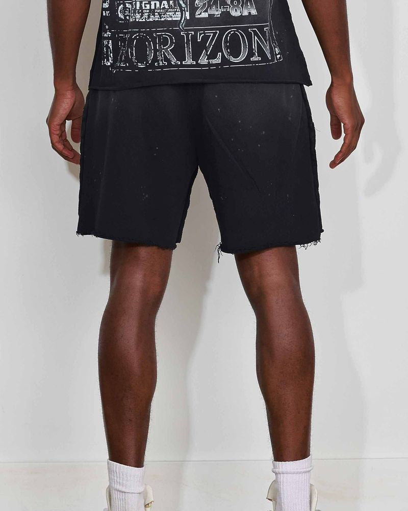 first row stay curious shorts in black
