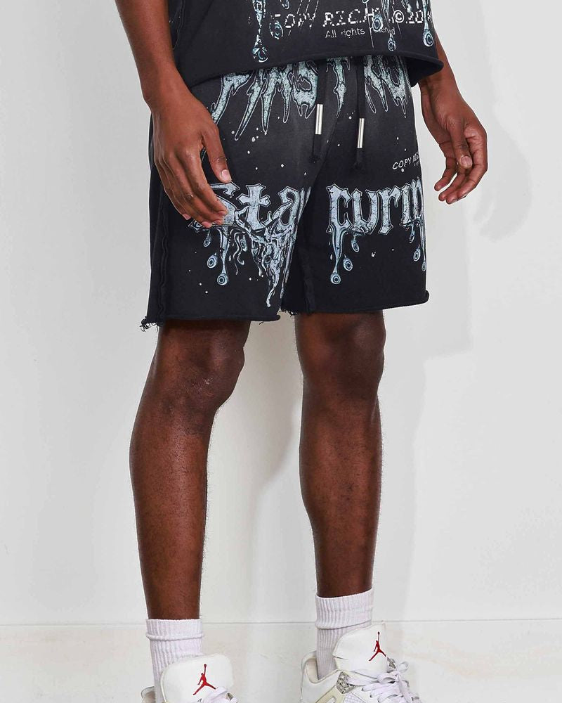 first row stay curious shorts in black
