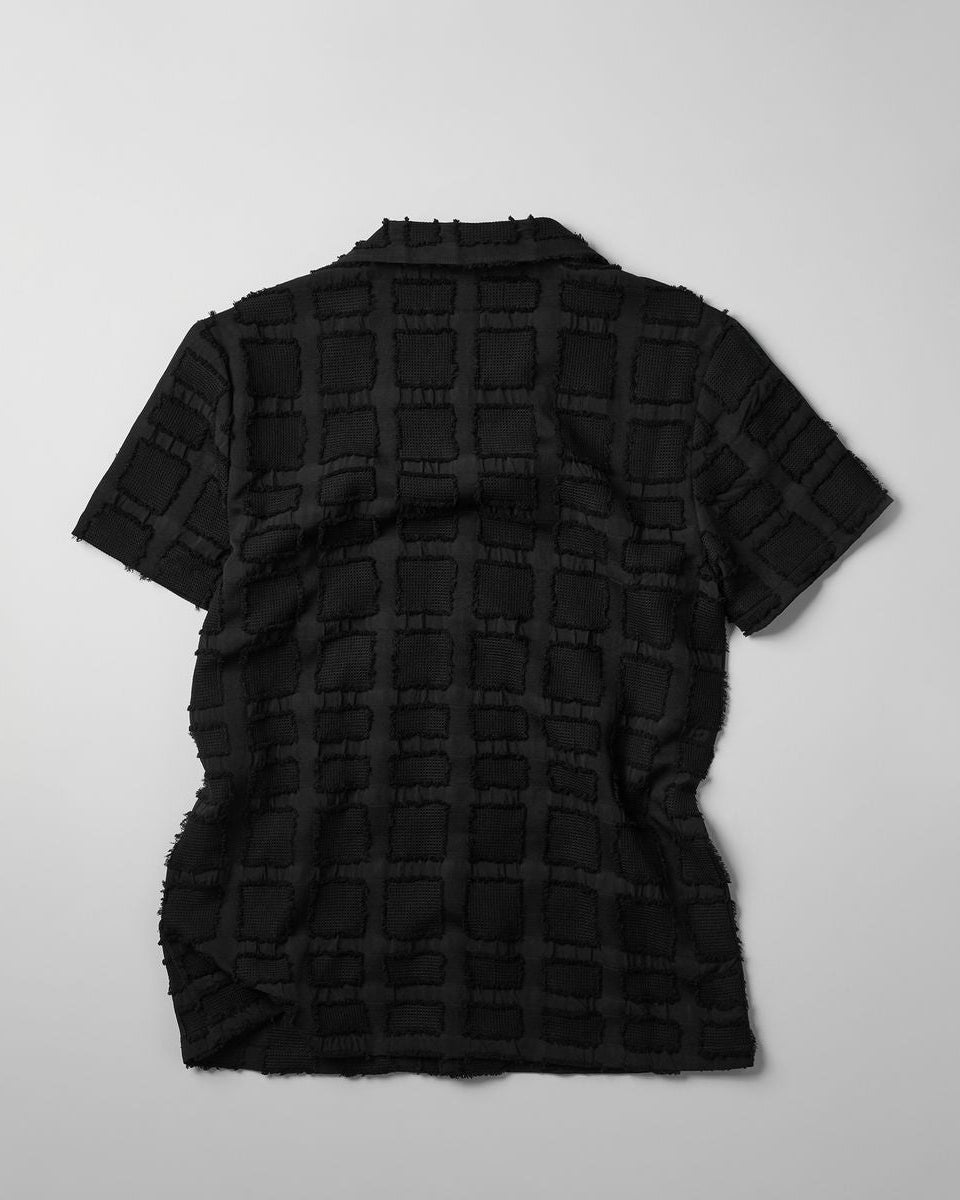 Reason textured shirt in black