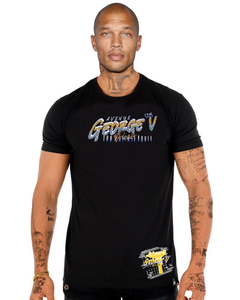 George V uzi tee in black color