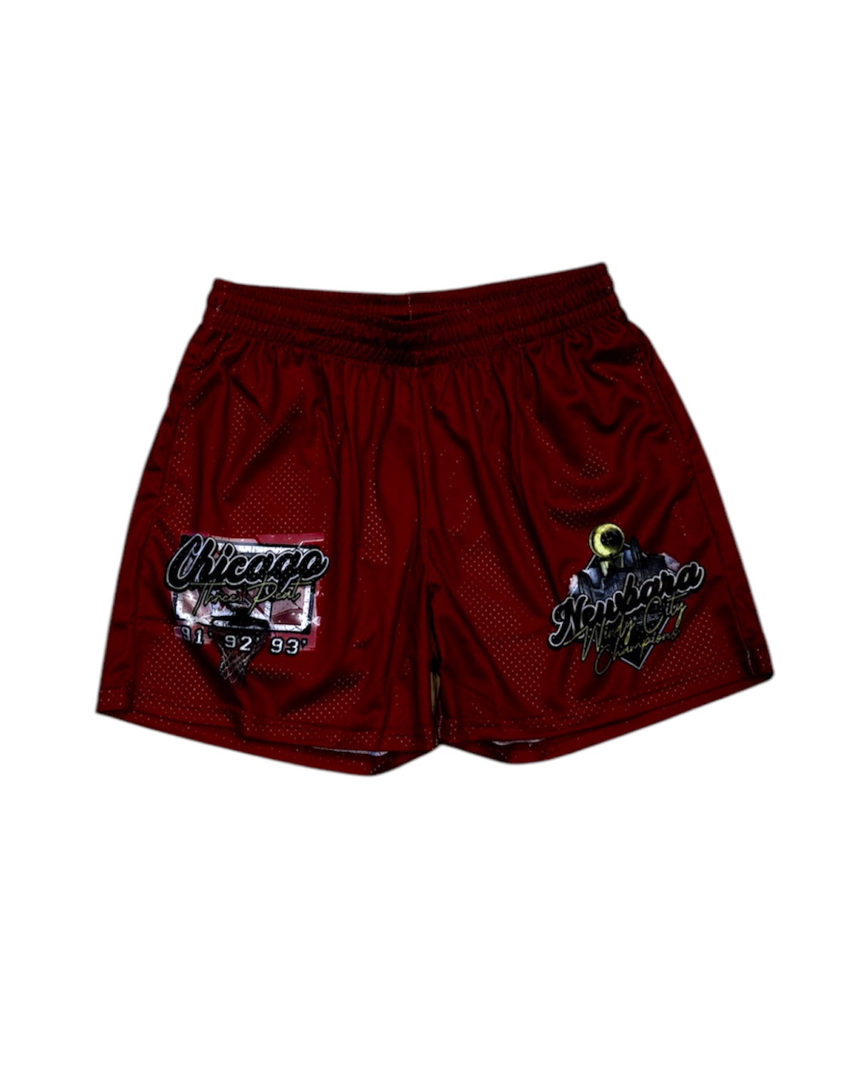 new bara windy city champions mesh shorts in gym red