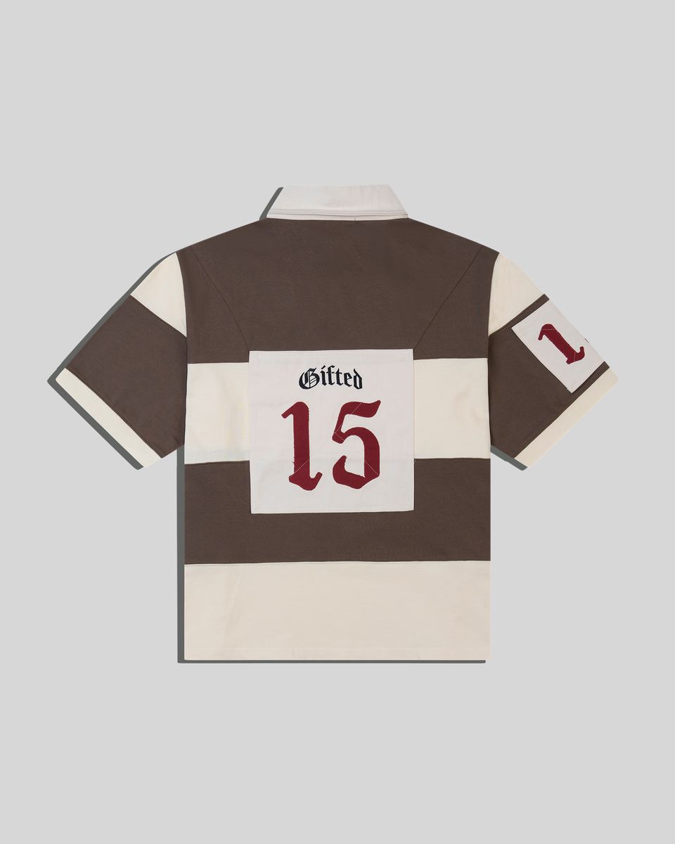 gftd la winners polo shirt in bone & mink