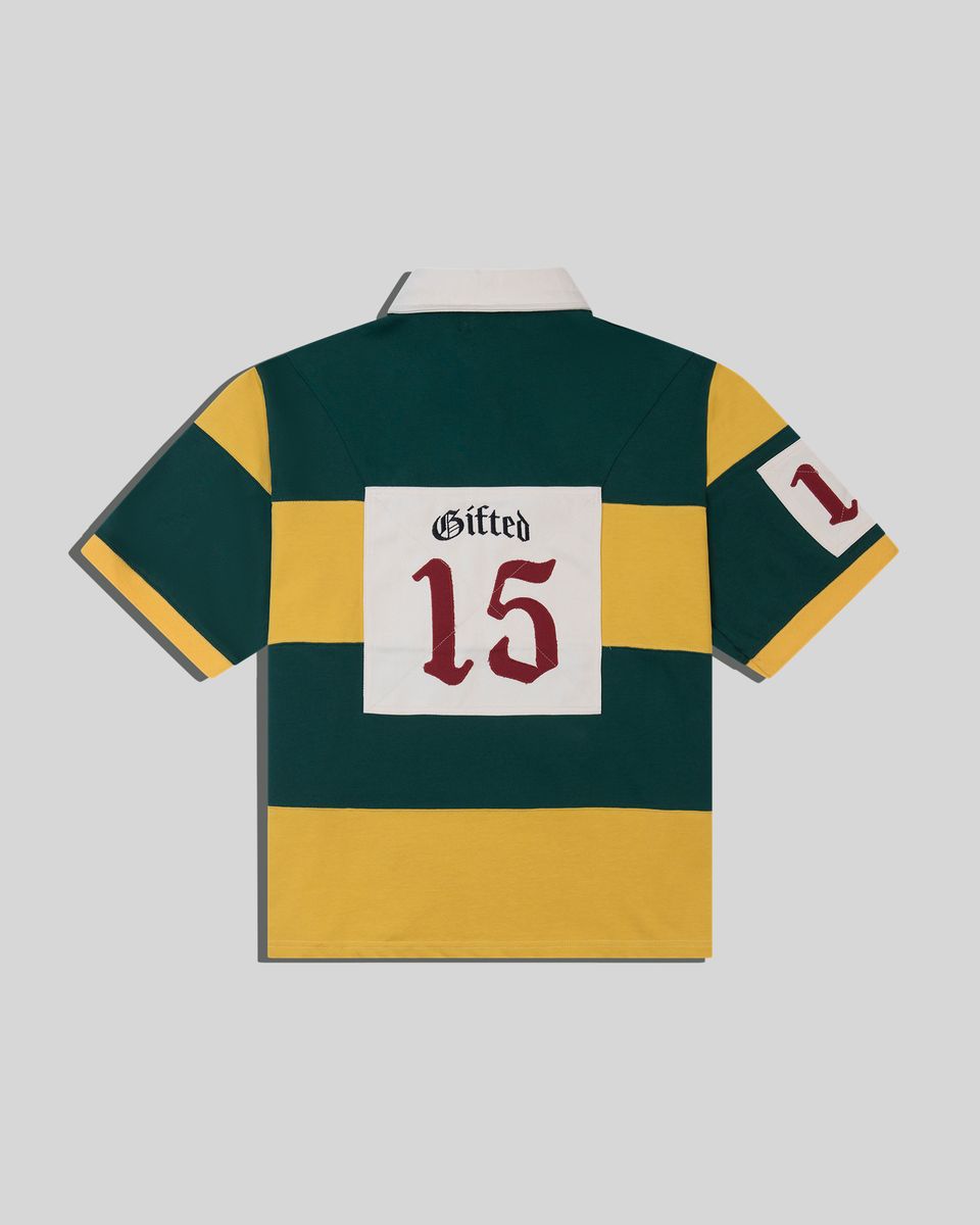 gftd la winners polo shirt in green & yellow