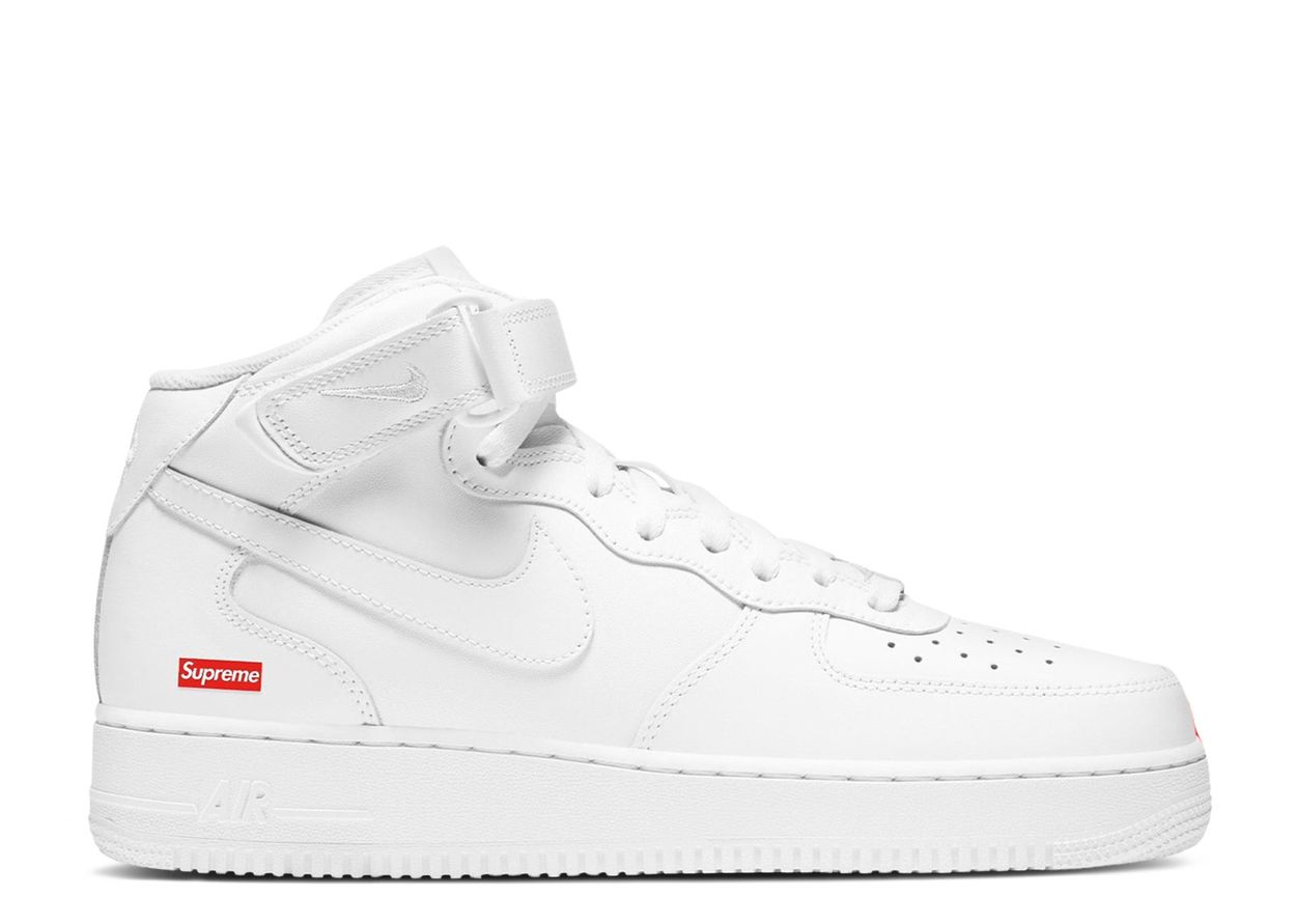 Nike Supreme Air Force 1 Mid's White Men