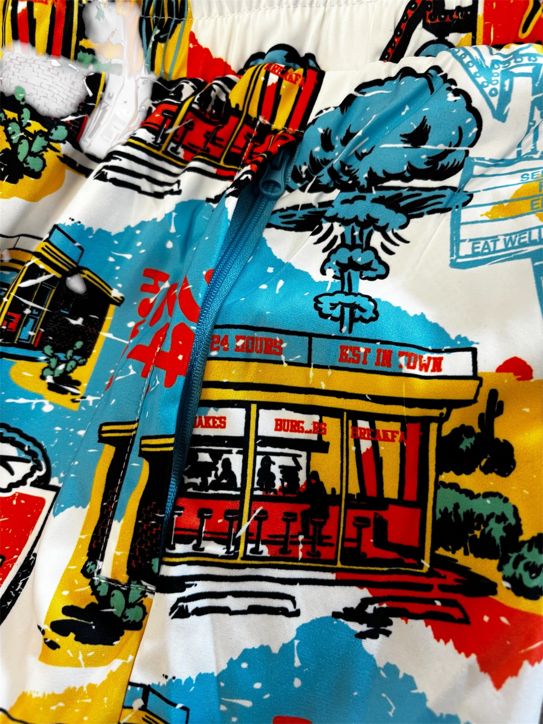24 Hour Diner All Over Print Shorts In multicolor 