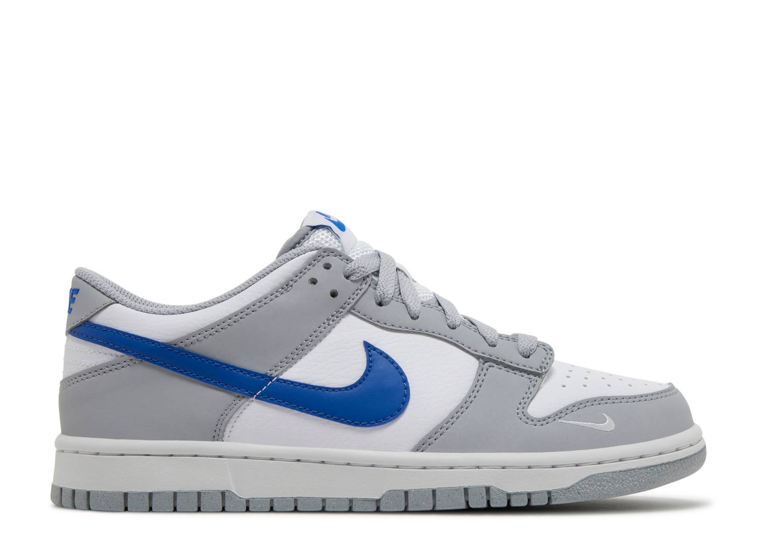 Nike Dunk Low Wolf Grey Royal Mini Swoosh (GS)