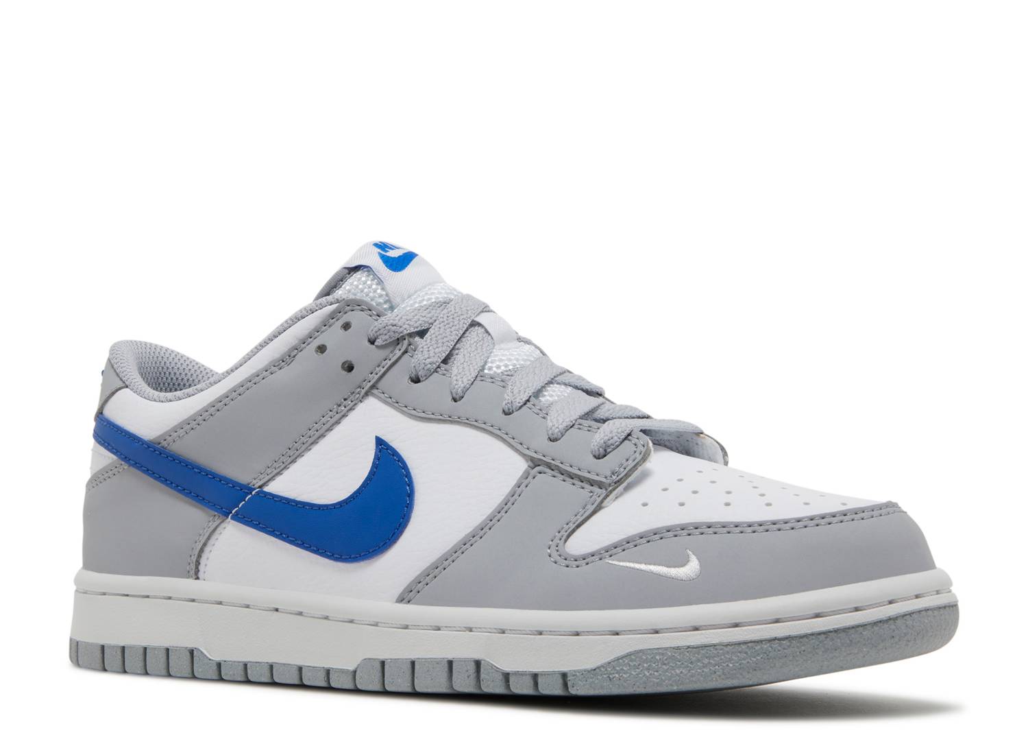 Nike Dunk Low Wolf Grey Royal Mini Swoosh (GS)