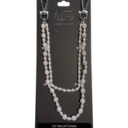 Silver wallet chain on a black card with 'Delight Collection' branding.