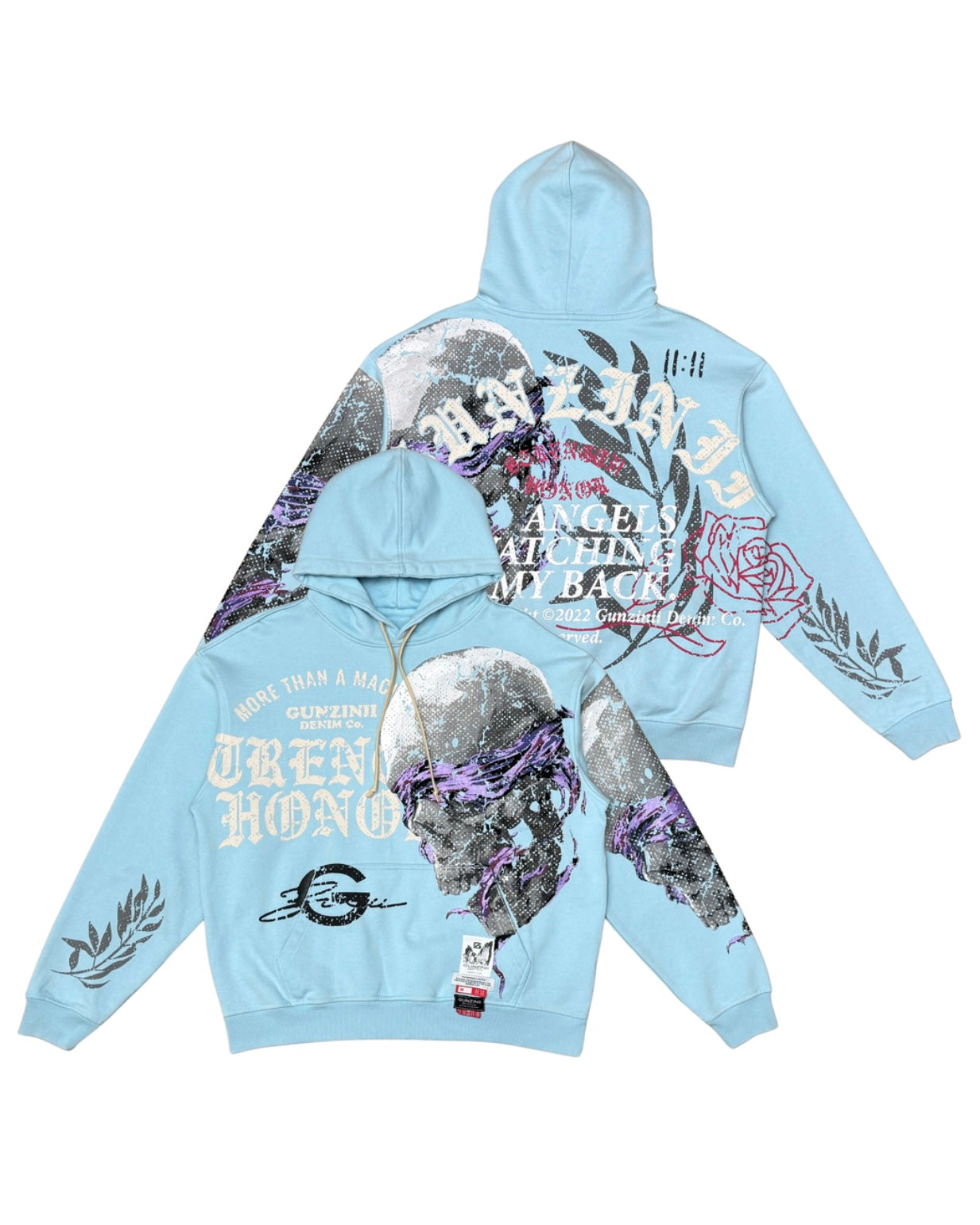 Angel Watch Hoodie in Light Blue Color