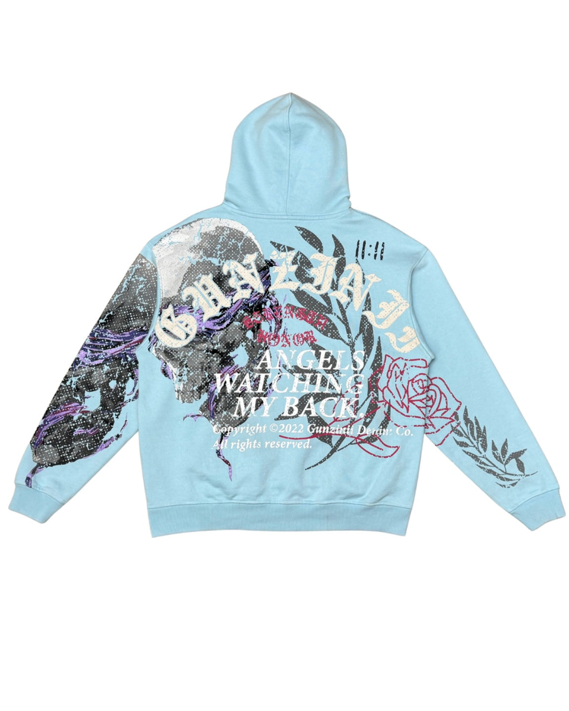 Angel Watch Hoodie in Light Blue Color