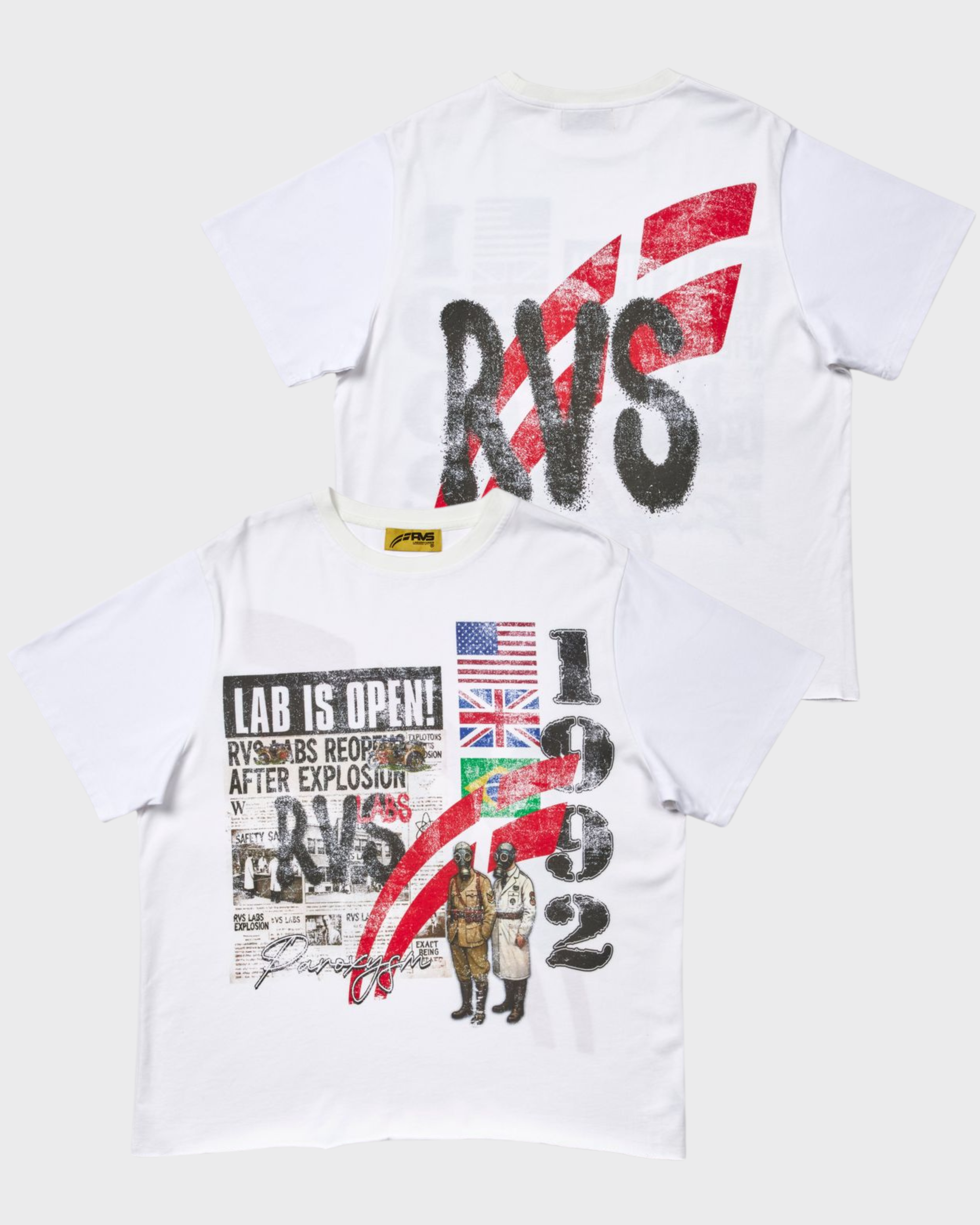 article tee by RVs labs in white 