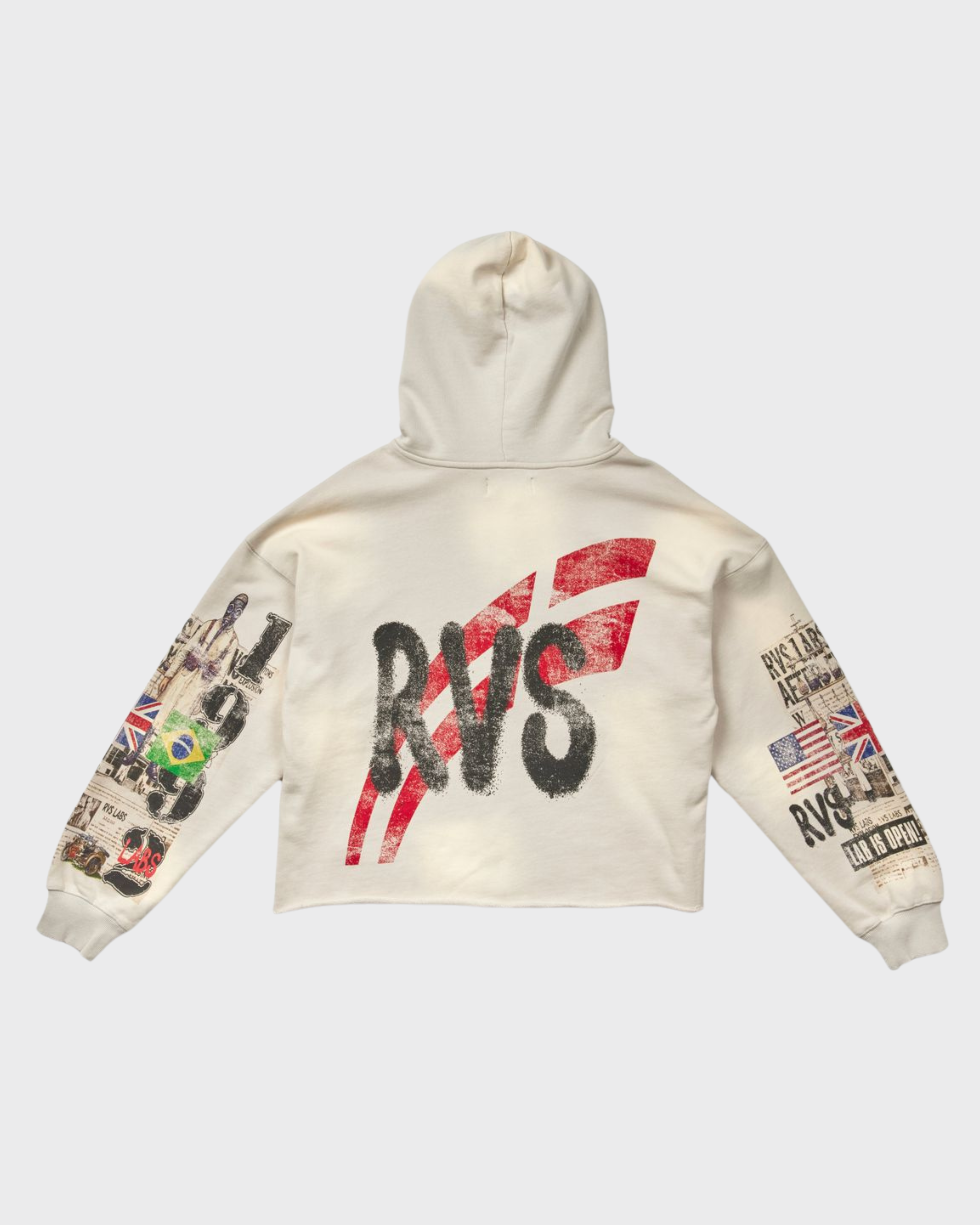 Article zip hoodie in off-white by RVS labs