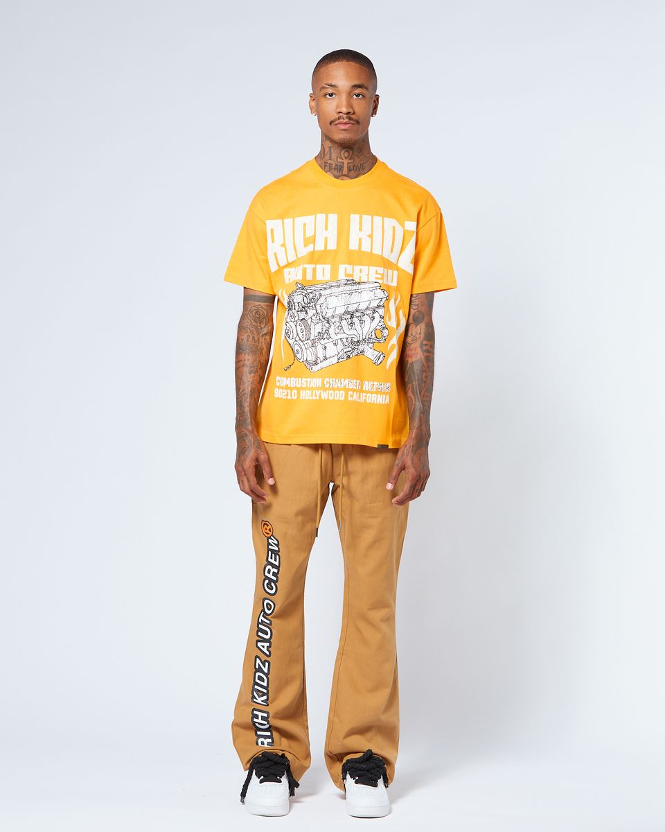 Auto crew tee in orange