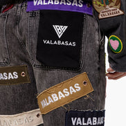 Banner Denim Shorts