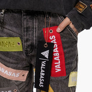 Banner Denim Shorts