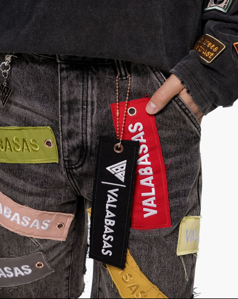 Banner Denim Shorts