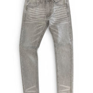 Gray RHINESTONE jeans on a white background