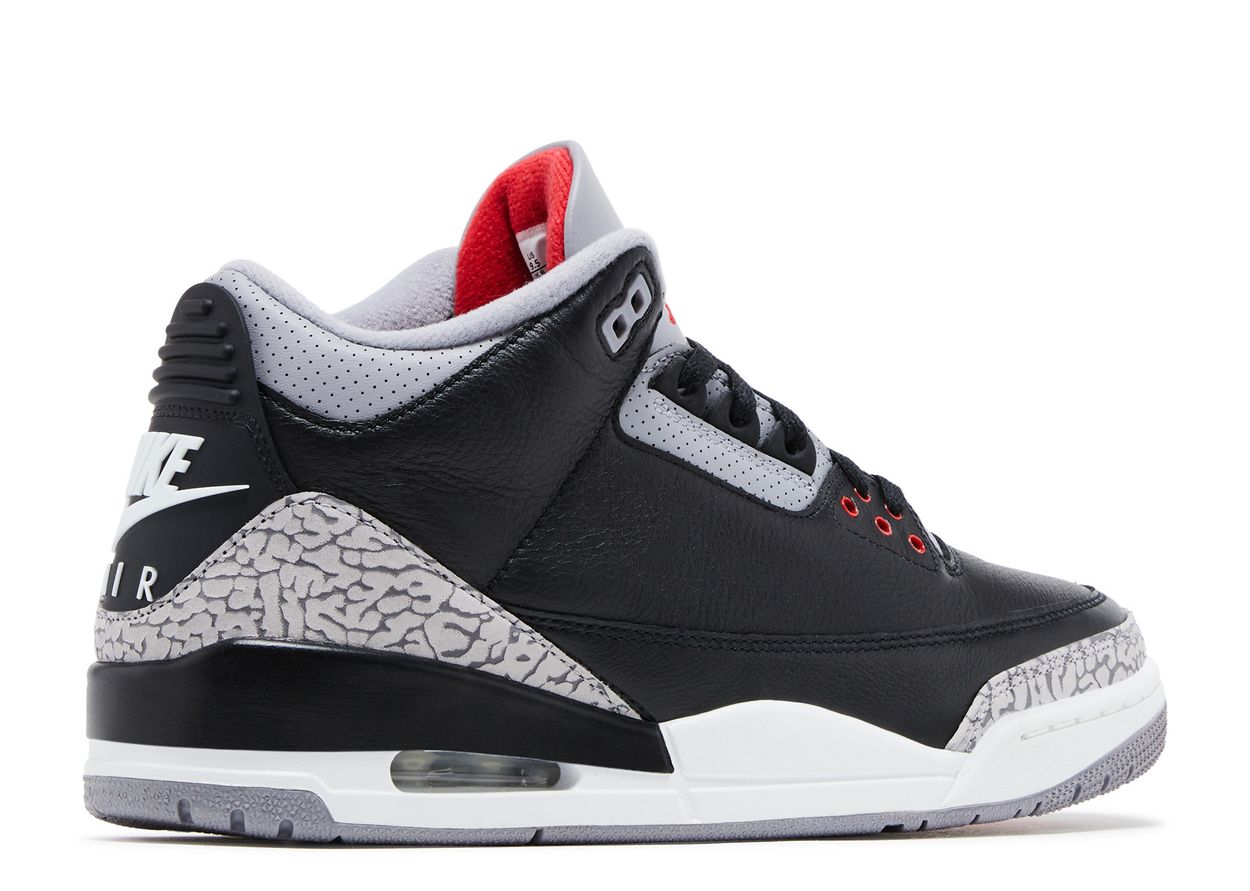 jordan retro 3s black cement men 