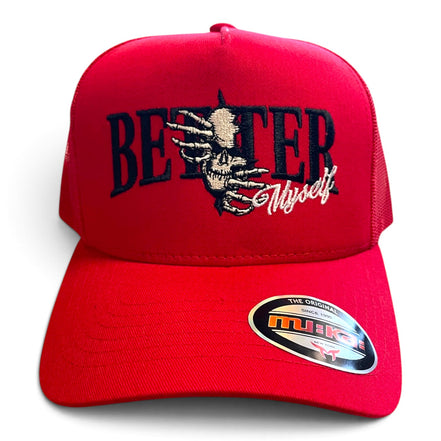 MuKa Better Myself Skull Trucker Hat