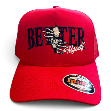 MuKa Better Myself Skull Trucker Hat