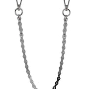 Bicycle pants chain with metal clasps on a white background