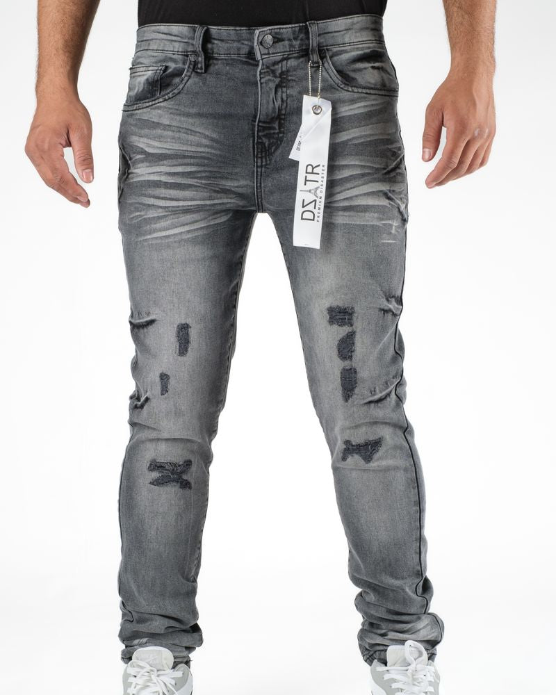 Black Rips Slim Jean DZTR-321