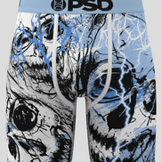 BRIEFS with abstract design and 'PSD' branding on a gray background