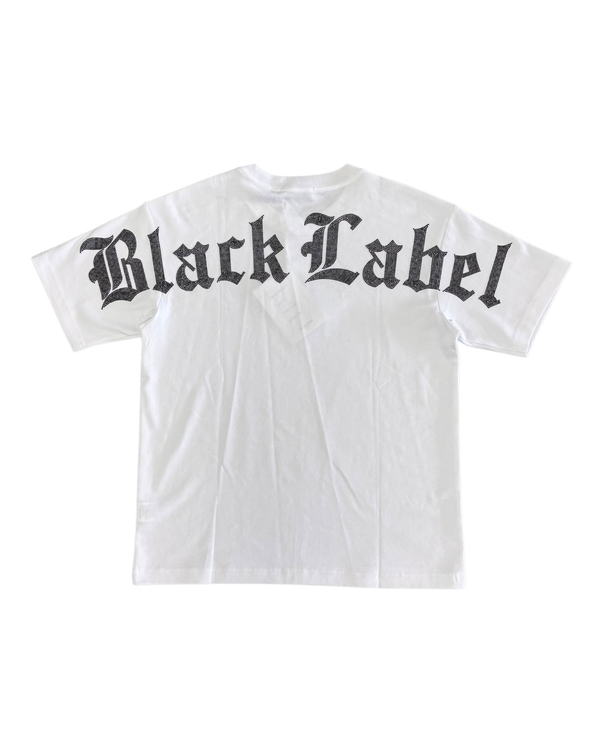 Black label bling tee in white 
