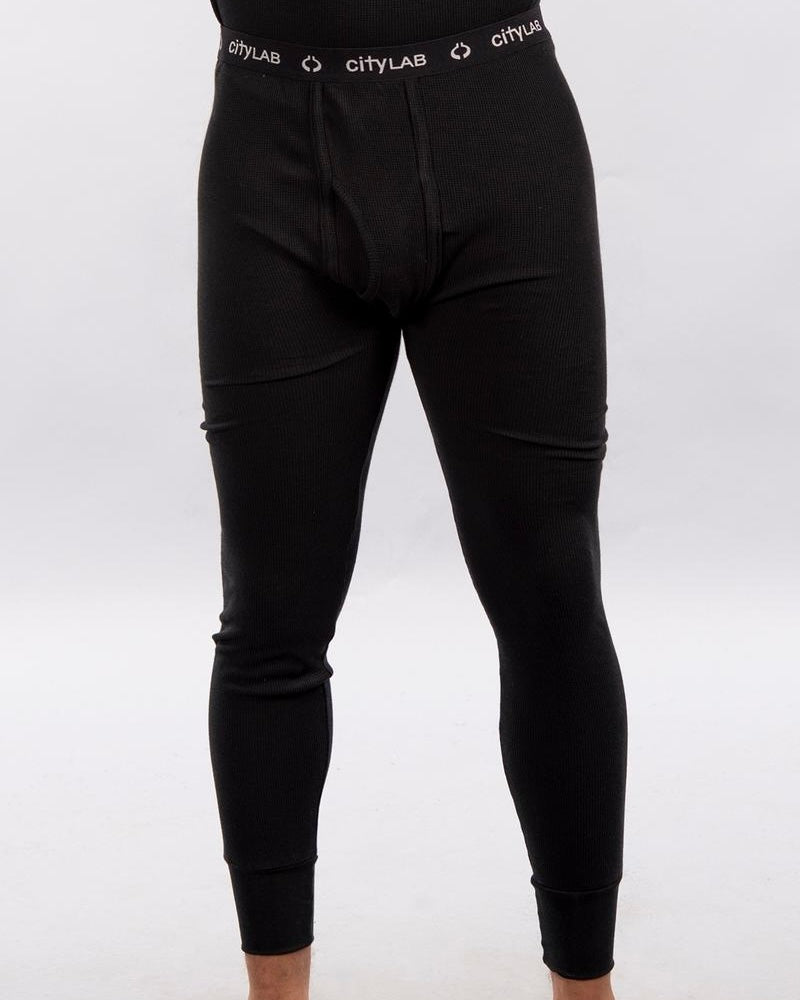 city lab black thermal pants for men