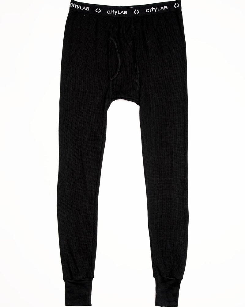 mens black thermal pants by city lab