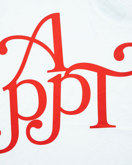 Red monogram 'A PPT' on a white background