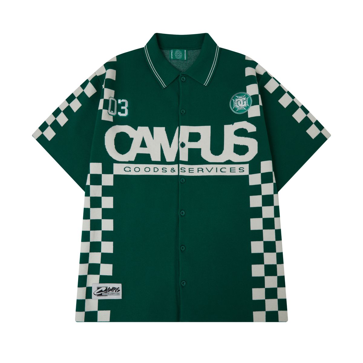 Campus Goods Checkered Jacquard Short Set