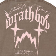 Brown hoodie with white graphic design on the back