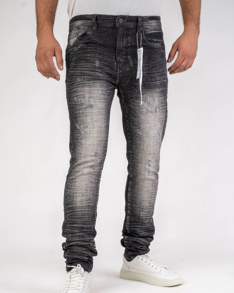 Crinkle Acid Wash Slim Jeans 459