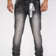 Crinkle Acid Wash Slim Jeans 459