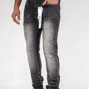 Crinkle Acid Wash Slim Jeans 459