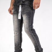 Crinkle Acid Wash Slim Jeans 459