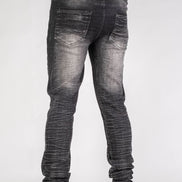 Crinkle Acid Wash Slim Jeans 459