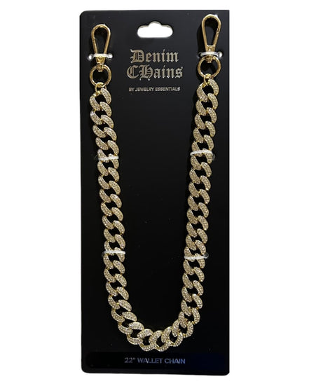 Jewelry Essentials Cuban Stone 18MM Pant Chain