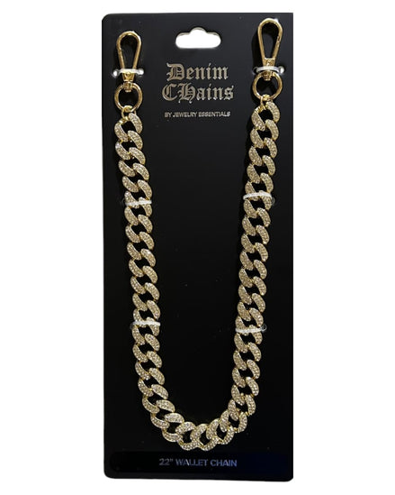 Jewelry Essentials Cuban Stone 18MM Pant Chain